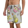 thumbnail image 2 of Logiee Cartoon Owls Print Mens Swim Trunks Quick Dry Board Shorts,Breathable Hawaii Beach Shorts Swimwear Bathing Suits-Large, 2 of 6