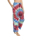 thumbnail image 2 of Indian Peacock Mandala Women'S Comfy Pajama Pants With Pockets,Soft Stretch Drawstring Lounge Pants, Soft Casual Wide Leg Pjs Sleep Bottoms Small, 2 of 7