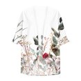 thumbnail image 5 of Nrmvnmi Women Open Front Lightweight Cardigan Summer Puff Sleeve Cardigans Fashion Floral Printed Kimono Cardigan Casual Loose Fit Cover Up Blouse Tops, 5 of 5