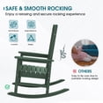 thumbnail image 3 of SERWALL Outdoor Rocking Chair Set of 2, HDPE Patio Rocker for Lawn, Porch, Green, 3 of 11