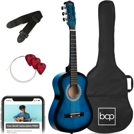 Best Choice Products Walmart Exclusive 30in Kids Acoustic Guitar Beginner Starter Kit w/ Strap  Case  Strings - Walmart Blue