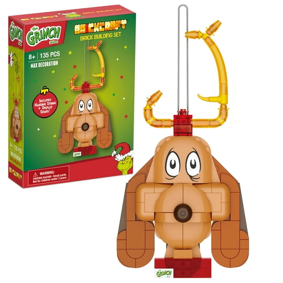 Brickcraft Grinch Max The Dog Decoration Brick Building Kit (135-Plastic Piece Set), Christmas Décor, Toy Gift Idea for Boys and Girls Ages 8 Years Old and up