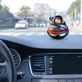 thumbnail image 4 of Xecvkr Solar Rotating Car Perfume Aluminum Alloy Suspension Decorative Car Air Freshener Scent Diffuser Circular Geometric Sun Powered Odor Eliminator 2.6x2.6in 1pc, 4 of 5