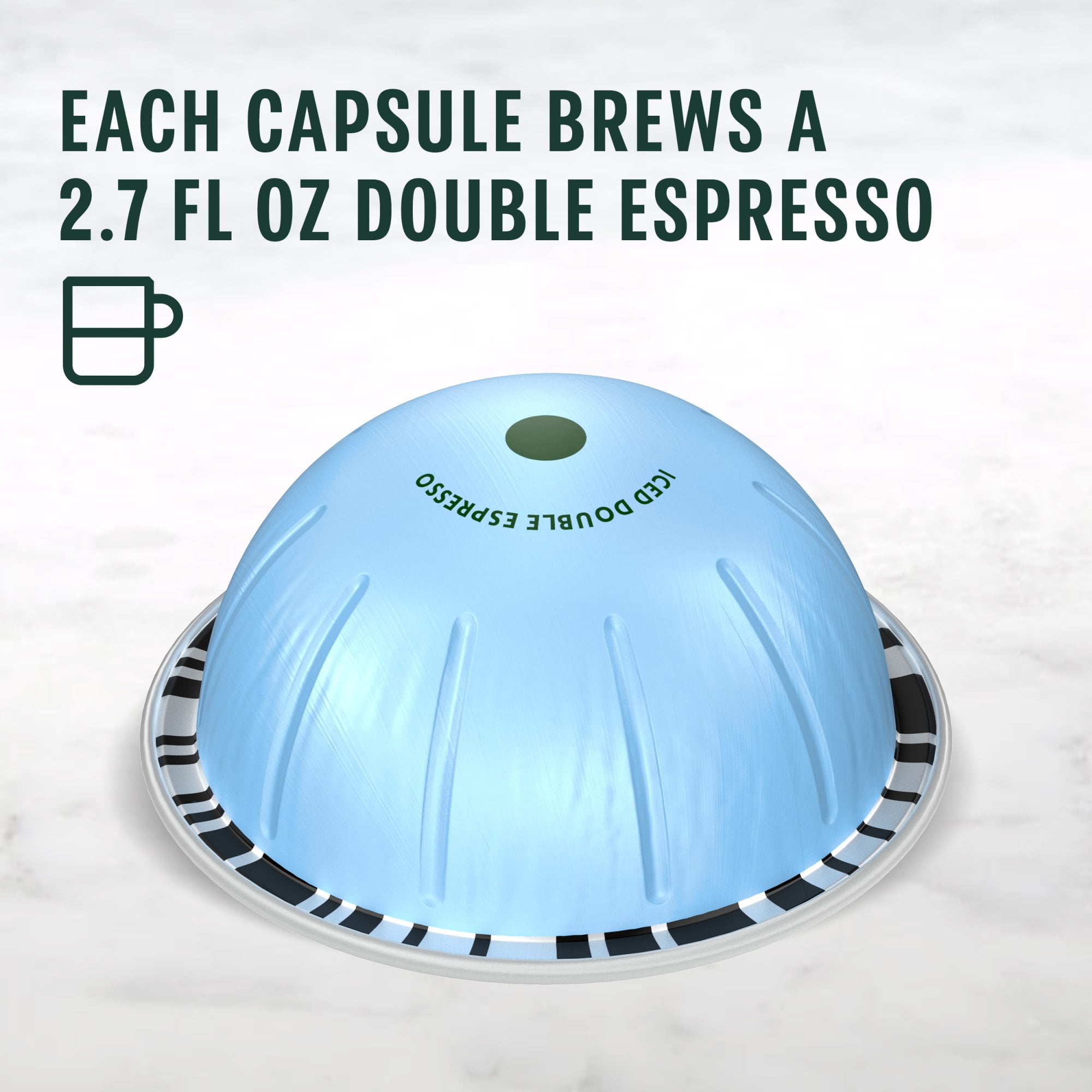 Starbucks by Nespresso Vertuo, Iced Double Espresso Starbucks Blonde Espresso Roast, 8 Pods