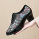thumbnail image 2 of XIHAHA zapatos de baile latino de tacón alto para mujer y adulto, zapatos de baile Social cuadrados, zapatos deportivos transpirables, tela de microfibra bordada, 2 of 5