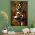 thumbnail image 2 of Boxer Dog Stretched Canvas Size 8x12 – Music Dog, Perfect for Animal Lovers, Boxer Dog Canvas, Bass Guitar Canvas Size Wall Art, 2 of 5