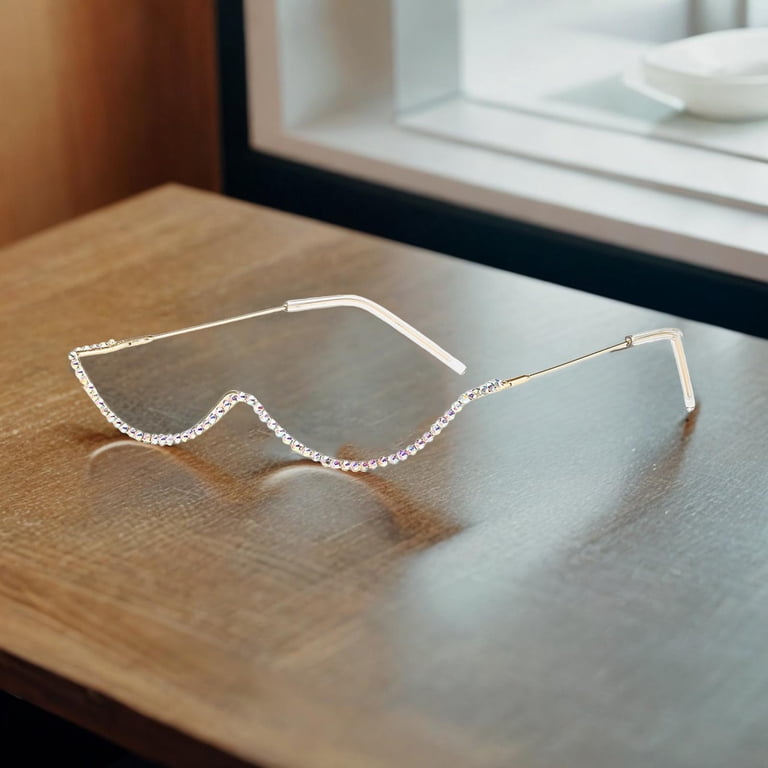 Half Frame Glasses without Lens Metal Half Frame for Stage  display picture 3