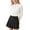 Black, variant on Girls 2-Piece Preppy School Uniform Set, White Long Sleeve Button-Down Shirt & Pleated Skirt with Liner, 3-15Y Kids Casual Outfit for Back to School Red 14 Years
