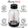 thumbnail image 2 of Autumn Alley Black Mini Mason Jar Nightlight with Warm Glow LED Bulb, 2 of 7