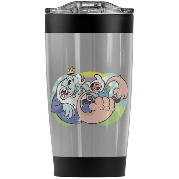 Adventure Time/Chogrin Fight Stainless Steel Tumbler 20 oz Coffee Travel Mug/Cup, Vacuum Insulated & Double Wall with Leakproof Sliding Lid | Great for Hot Drinks and Cold Beverages