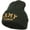Olive, variant on Army Veteran Letters Embroidered 12 Inch Long Knitted Beanie - Navy OSFM