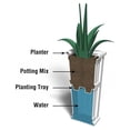 thumbnail image 5 of Mayne Cape Cod 32in Tall Planter - Black - 15.5in L x 15.5in W x 32in H - Polyethylene - Built-in Water Reservoir (4843-B), 5 of 6