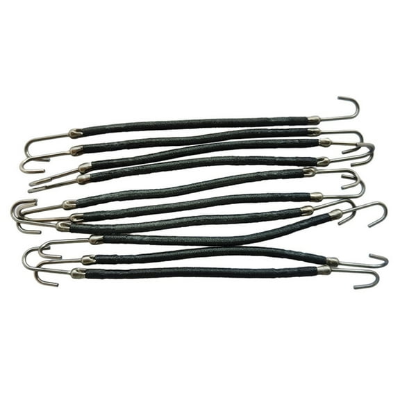 Set of 10 Double Hook Hair Bands Elastic Hairtie Ponytail Hooks Women Headwear