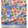 thumbnail image 1 of Soimoi Velvet Fabric Ranunculus with Bunch Floral Print Fabric by The Yard 58 Inch Wide, 1 of 3