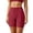 Wine, variant on OIOLOYJM Women's High Waisted Slip Shorts Anti Chafing Cooling Under Dress Shorts Lace Edge Casual Ultra Stretch Yoga Safety Shorts Black