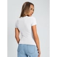 thumbnail image 4 of Freejoy Womens Basic T Shirts Summer Short Sleeve Slim Fit Tee Cute Gym Workout Clothes, 4 of 6