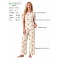 thumbnail image 4 of MINTREUS Pajama Sets for Women Short Sleeve Sleepwear Button Down Pjs Soft 2 Piece Lounge Sets with Pockets, 4 of 7