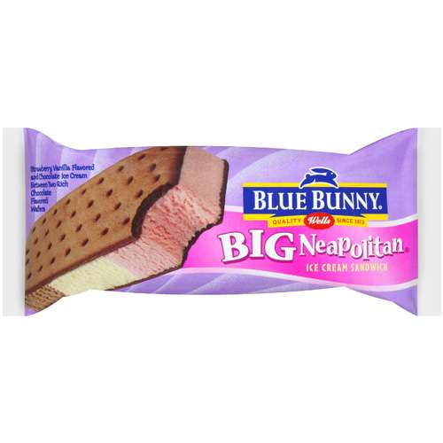 070640310708 Upc Blue Bunny Ice Cream Sandwich Big Neapolitan