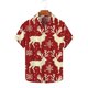 thumbnail image 3 of Hombres de Manga Larga, Navidad Impresa Turndown Collar Blusa, Casual Moda Botón Camisa para las Vacaciones, 3 of 5