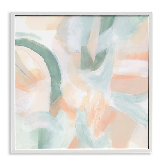 Stupell Industries Transitional Modern Soft Shapes Arrangement White Framed Giclee Art, 12 x 12, by June Erica Vess