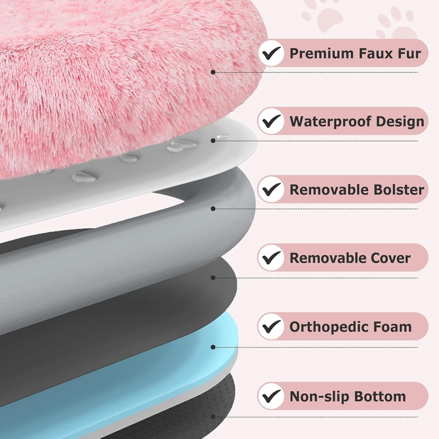 SWITTE Human Dog Bed for Adult, 71"x47"x13" Washable Large Human Size Dog Bed with Blanket for People Doze Off, Removable Giant Dog Bed with Pillow for Adult Pet - Pink