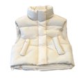 thumbnail image 2 of Joernso Winter Women Coat Stand Collar Zipper Closure Long Sleeves Pure Color Windproof Heat Retention Padded Down Coat Men Slim Fit Outdoor Jacket, 2 of 8
