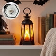 thumbnail image 4 of Halloween Vintage Silhouette Lantern 5.70IN Silhouette LED Lantern with Hanging Ring Spooky Lamp Halloween Decorations for Dining Table Fireplace Mantel Window Tree Branch Indoor Home Decorations, 4 of 6