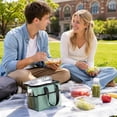 thumbnail image 6 of Large Insulated Lunch Bag, Insulated Tote Bag for Work, Lunch Bag with Zipper Pockets, Portable Cooler Bag for Travel, 9X8X8 in Durable Reusable Thermal Lunch Tote with Heavy-Duty, 6 of 6