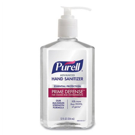 Prime Defense Advanced 85% Alcohol Gel Hand Sanitizer, 12 Oz Pump Bottle, Clean Scent | Bundle of 2 Each
