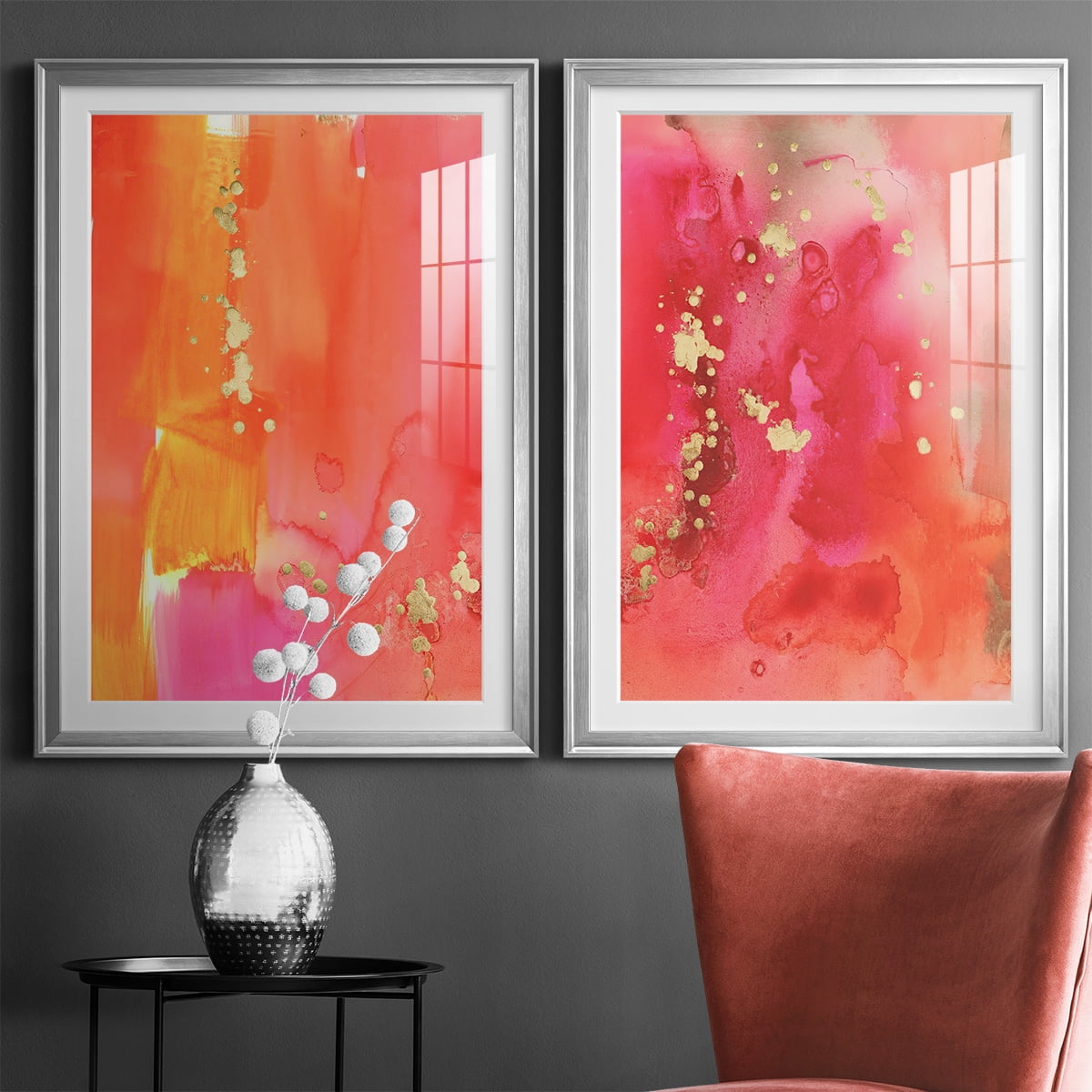 Wexford Home Mythological III Premium Framed Print, 18.5" x 24.5" - Ready to Hang, Silver (Set of 2)