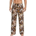 thumbnail image 2 of Kdxio Sunflowers Print Men's Sleep Pajama Pant Lounge Pants with Pockets, 2 of 8