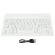 thumbnail image 1 of Teclado inalámbrico de 10 pulgadas, delgado, impermeable, estilo tijera, inalámbrico, Bluetooth, francés, AZERT, para tableta, teléfono, computadora, blanco, 1 of 14