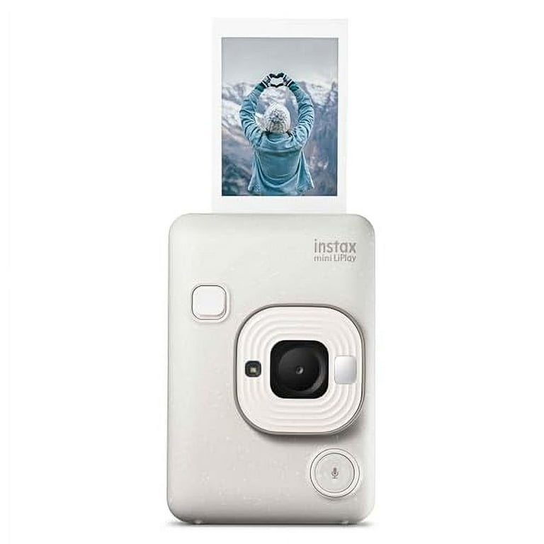 富士フイルム - FUJI FILM instax mini LIPLAY STONE WHITE Fujifilm Instax Mini LiPlay Hybrid Instant Camera(STONE