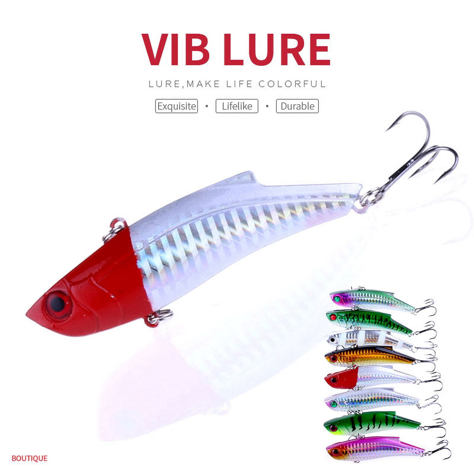 HENGJIA Fishing Lures, 8 Pack Lipless Crankbaits for Bass, Deep Diving Minnow VIB Hard Baits Sinking Fishing Lure for Saltwater Freshwater Bass, Redfish, Trout, Walleye, 0.99oz/3.54in