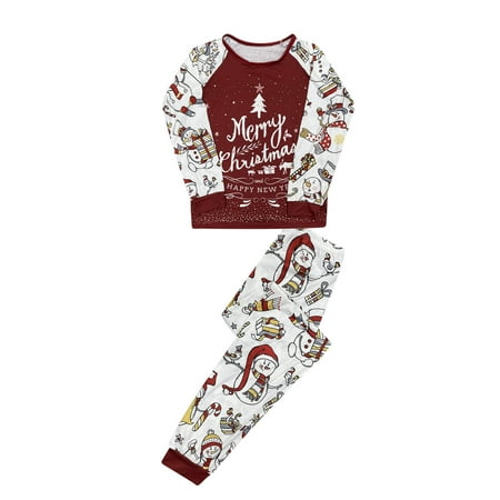 

REORIAFEE Family Matching Pajamas Christmas Pjs Holiday Nightwear Sleepwear Sets Long Sleeve Pjs Fall Pajamas Men S
