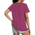thumbnail image 2 of Womens T Shirts V-Neck Short Sleeve Summer Tops Casual Basic Tees Trendy, 2 of 5