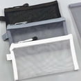 thumbnail image 3 of Zipper Mesh Pouch Pencil Pouch, Multipurpose Nylon Mesh Cosmetic Bag Makeup Travel Case, Pencil Case, Travel Organizer, Travel Storage Makeup Bag, 1 Pc, 7.87x4.72", 3 of 8