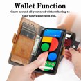 thumbnail image 2 of Case for Google Pixel 5a 5G Cover Leather Wallet Folio Case Book Design Flip Magnetic Closure - Yellow, 2 of 5