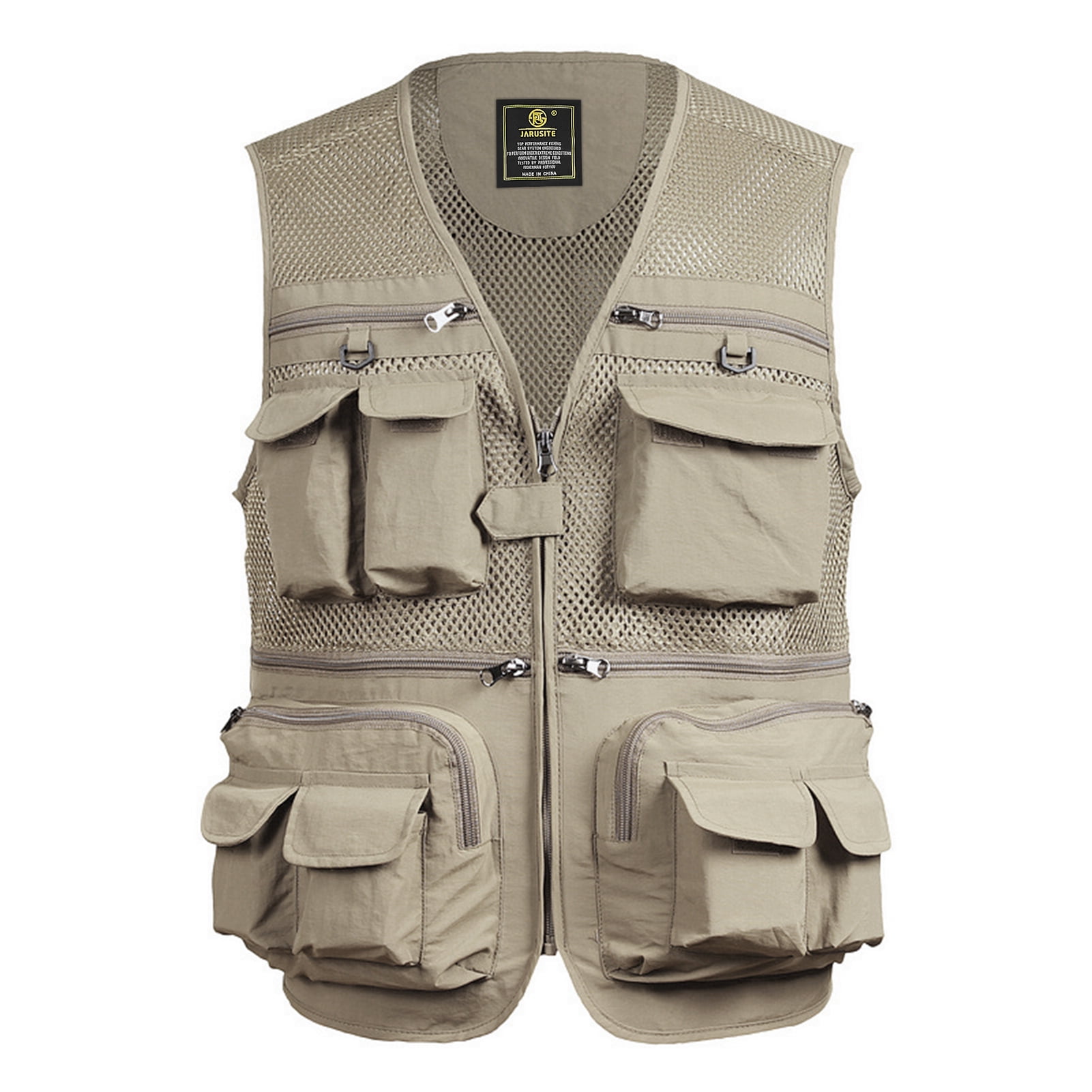 Details about   multi-pocket mesh tooling volunteer advertising vest fishing photography vest 