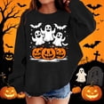 thumbnail image 2 of SERTGUTR Kids Halloween Sweatshirt Crew Neck Long Sleeve Fleece Pullover with Ghost Pumpkin Print for Fall School Parties Trick or Treat Outings Versatile Top, 2 of 6