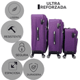 thumbnail image 4 of Juego 3 Maletas De Viaje Jony Tela Grande 28" Mediana 24" Chica 10" Ruedas 360 Y Candado Numerico, 4 of 4