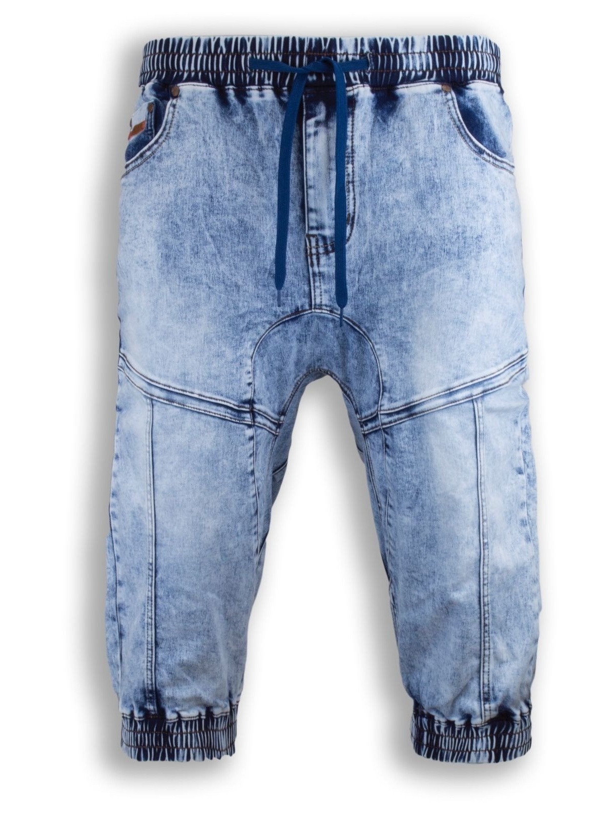 NEW Men Denim Jogger Shorts Jean Ripped 