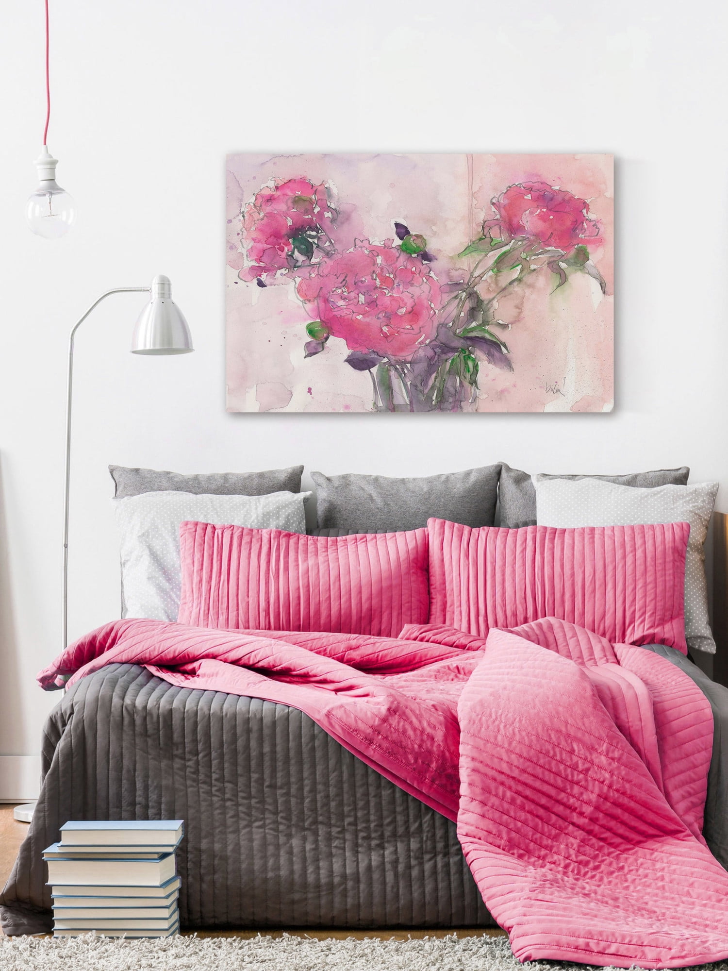 Marmont Hill "Pink Blush" Painting Print on Wrapped Canvas
