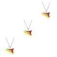 thumbnail image 3 of Transemion Gift Idea Pendant Necklace Unique Suitable For All Ages Gold Statement Steel color 3Set, 3 of 6