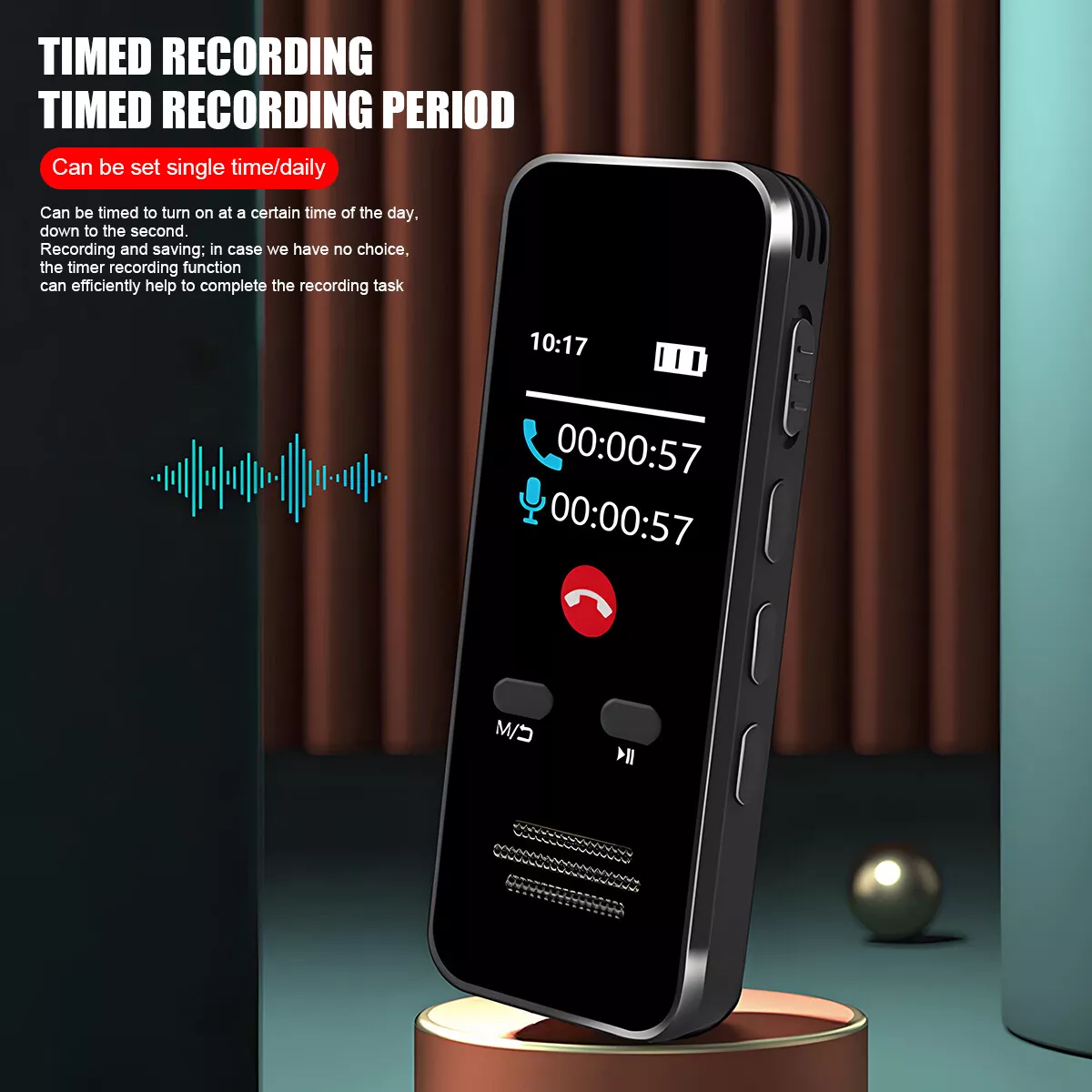 Lecture Digital Voice Recorder Dictaphone Audio MP3 Sound Mini Spy Recorder Mic