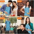 thumbnail image 7 of Blue Cartoon Unicorn Gift Balloon Cloud Apron-Garden Aprons for Women with Pockets-Cotton Linen Waterproof Kitchen Cooking Gardening Aprons Adjustable for Kitchen,Cooking,BBQ and Salon 33x27 Inch, 7 of 7