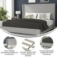 thumbnail image 3 of Flash Furniture Quinn Stitched Upholstered Platform Bed, Gray, King, 3 of 12
