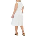 thumbnail image 2 of Anne Klein Womens Plus Collar Midi Shirtdress, 2 of 2