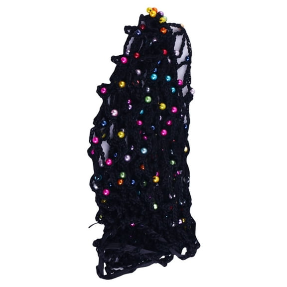 lanema Elegant Faux Pearls Crochet Hair Net For Women Fashionable Head Cover Knit Snood