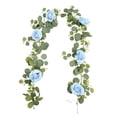 thumbnail image 3 of Guirnalda de flores artificiales colgantes, enredadera floral, decoración de boda, multifuncional Azul, 3 of 7